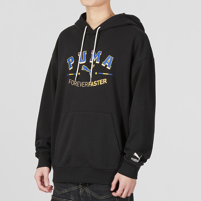 Puma Team Hoodie With Logo Men Tops Black 622274-01