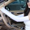 1Pair Ice Cover High Elastic Stylish Acrylic Fiber Sunscreen Protection Cover Long Cooling Arm Sleeve for Summer