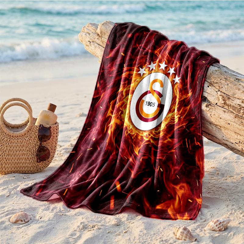 Пляжное полотенце из микрофибры Galatasaray FC, быстросохнущее, впитывающее, большое, для пляжа, плавания, путешествий