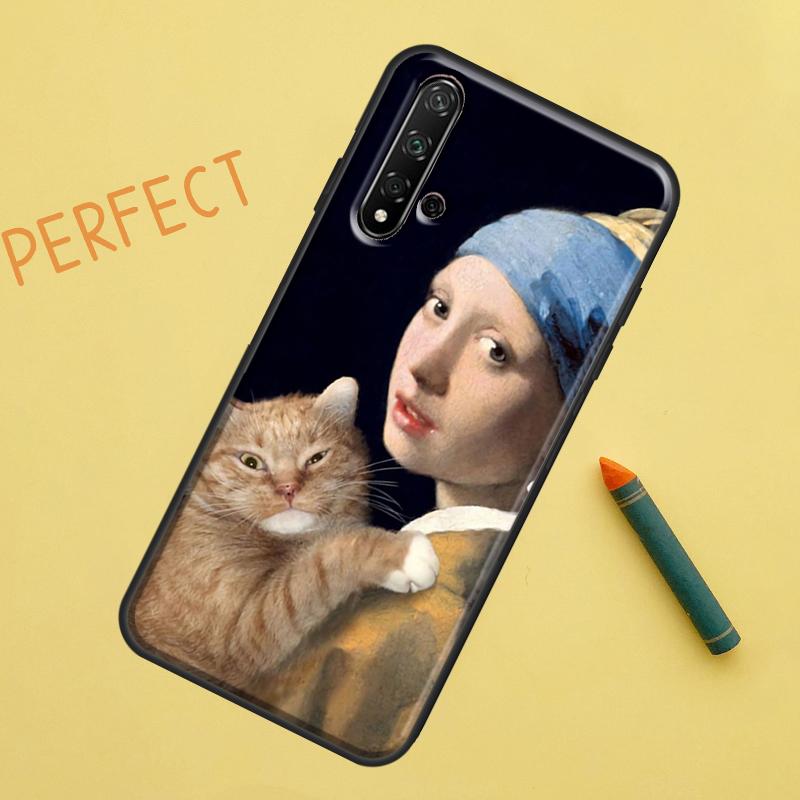 Забавное искусство с котами Для Huawei Nova 10 9 SE 11 Pro 12i 11i 8i Y60 Y70 Y90 Y61 Y91 Y72 Y73 P20 P40 P30 Lite Чехол