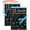 2 Pack LCD Writing Tablet, 12 inch Colorful Toddler Drawing Pad Doodle Board, Erasable Educational Toy Christmas Birthday Gift for 3 4 5 6 7 Year Old
