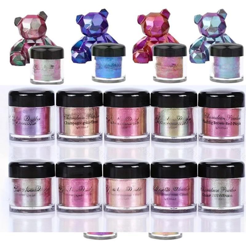 Набор пигментов для дизайна ногтей Peiyu Chameleon Pearlescent 3 г