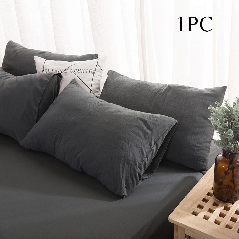 Cotton Pillowcase High-Quality Envelope Pillowcover Solid Color Pillow Case Bedding Sleep Pillow Cover Case 48x74
