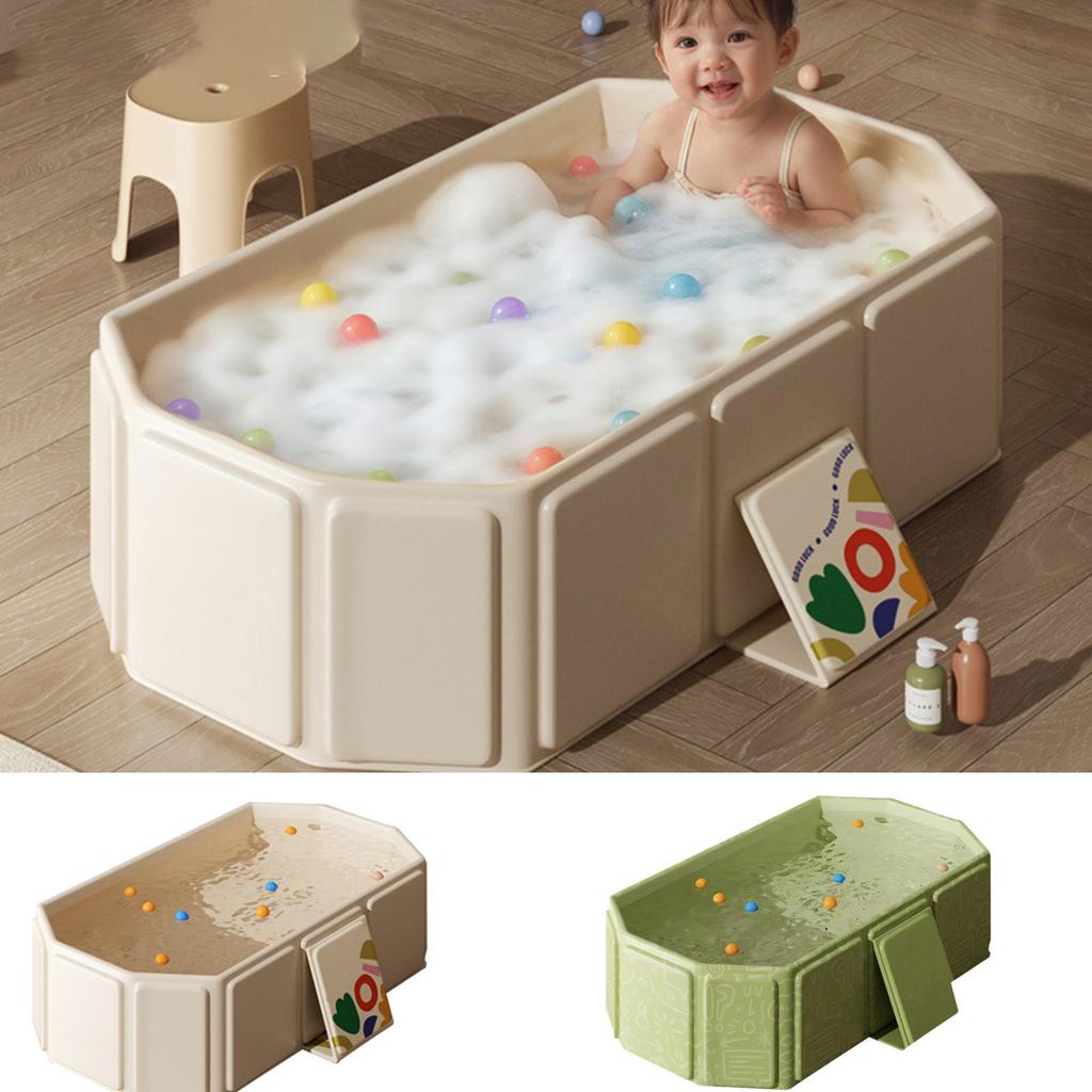 Children's Foldable Bathtub, Portable Shower Tray Large Bathtub