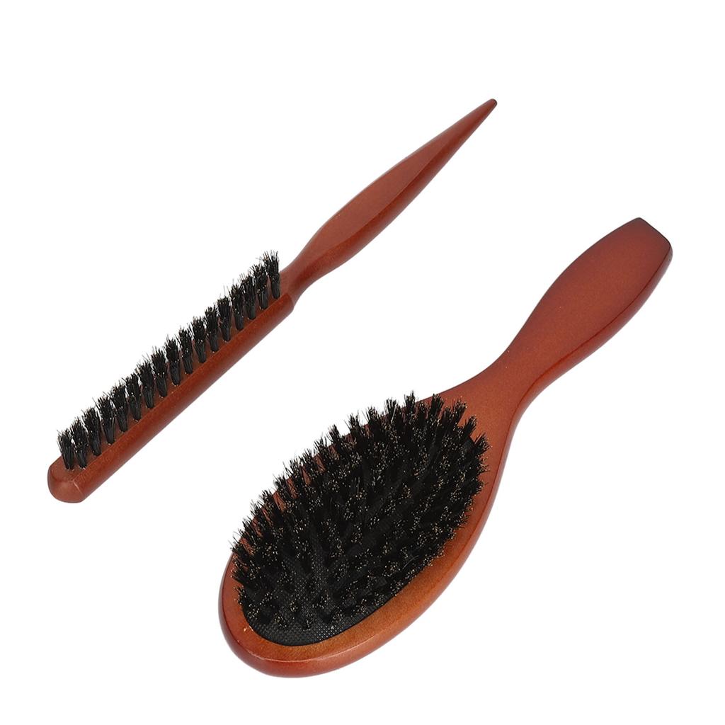 2 шт., набор расчесок для мужчин, набор расчесок с деревянной ручкой, управление вьющимися волосами, разглаживание секций волос