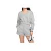 Nike Спортивная флисовая толстовка Phoenix Fleece Solid Color Short V Neck Fleece Casual, женские топы, серый FN3652-063