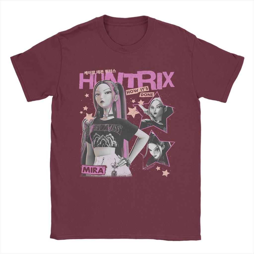 Huntrix Mira Как Это Сделано K-Pop Охотники на Демонов Футболки для Мужчин Новинка Хлопковая Футболка Футболка с Коротким Рукавом Новая Поступление Одежда