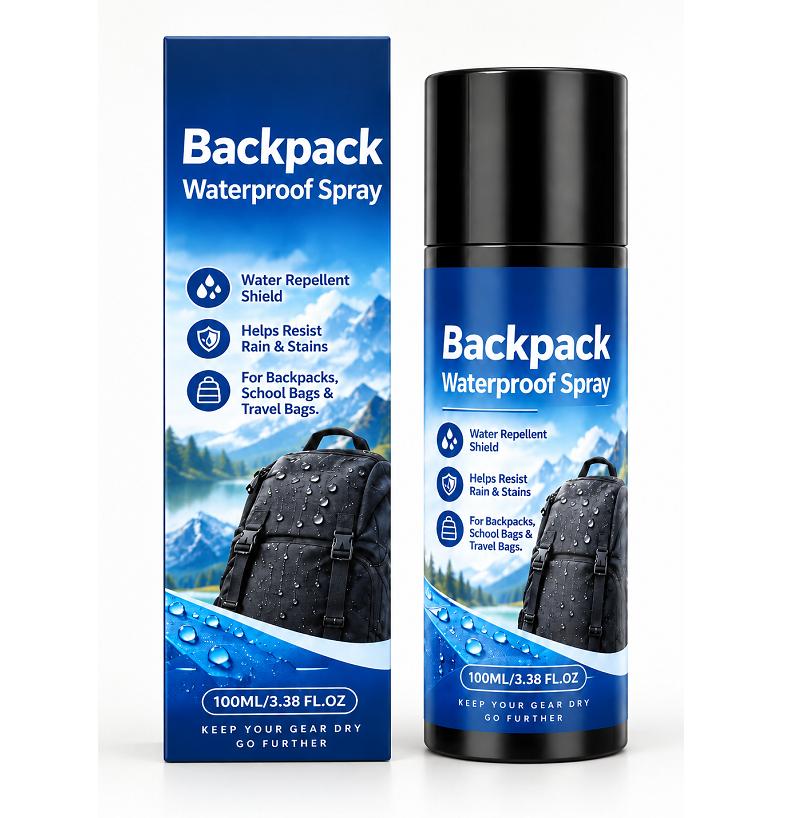 Backpack Waterproof Spray: Hydrophobic Film-Forming Transparent, Tactile Fabric Compatible with Home Use and Easy-to-Apply Spray.