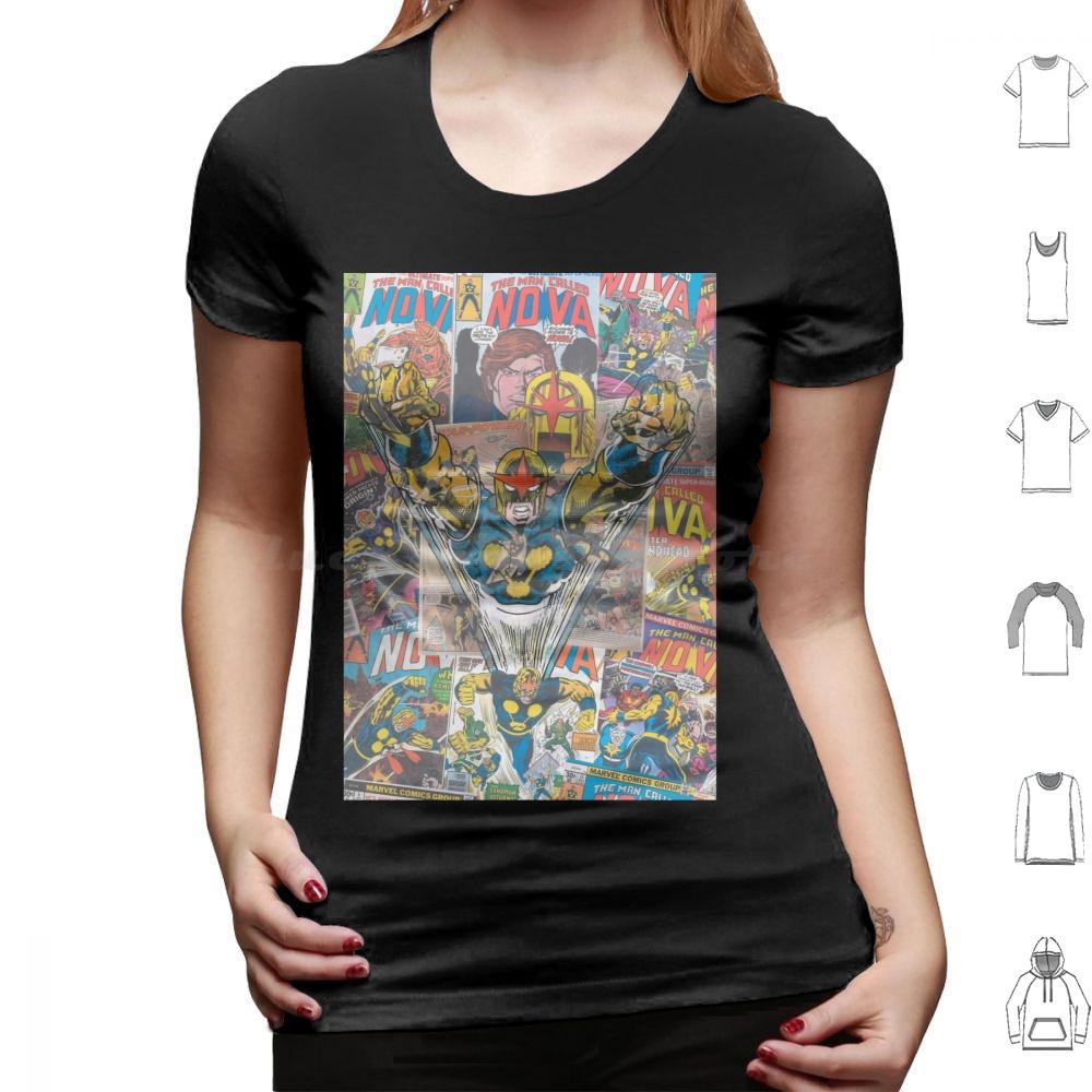 Vintage Comic Nova T Shirt Cotton Men Women DIY Print Vintage Comic Nova Superhero