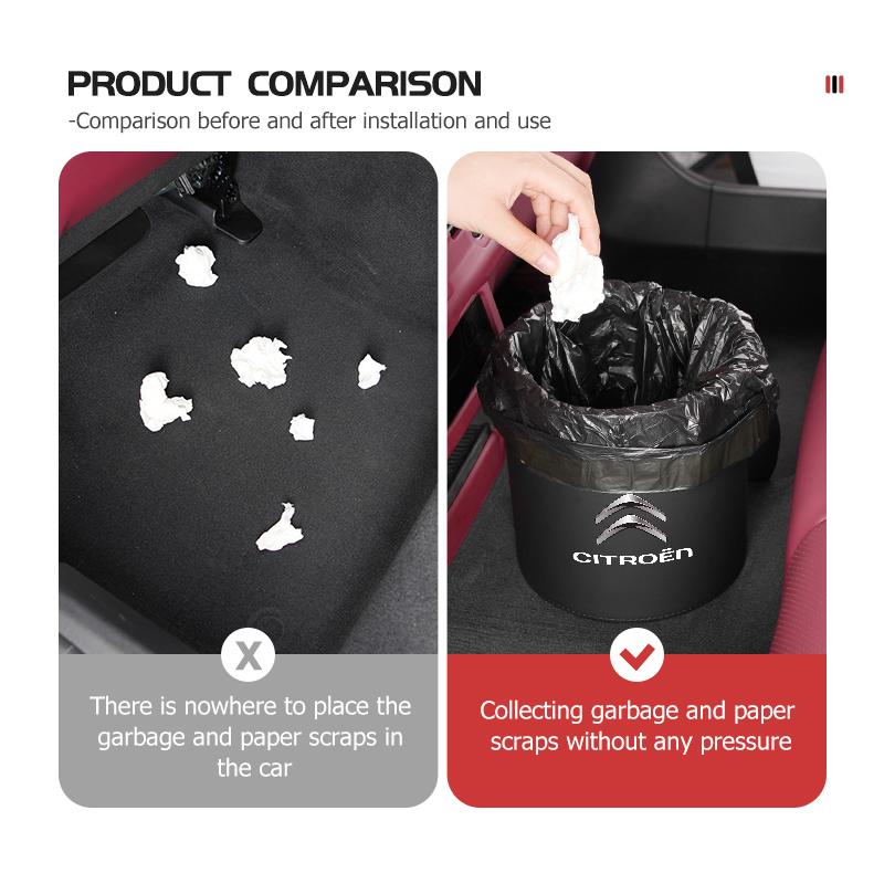 Car Trash Bin Garbage Holder Drink Snack Umbrella Storage Bucket For Citroen Grand Berlingo Jumper Celysee Xsara Picasso ann123