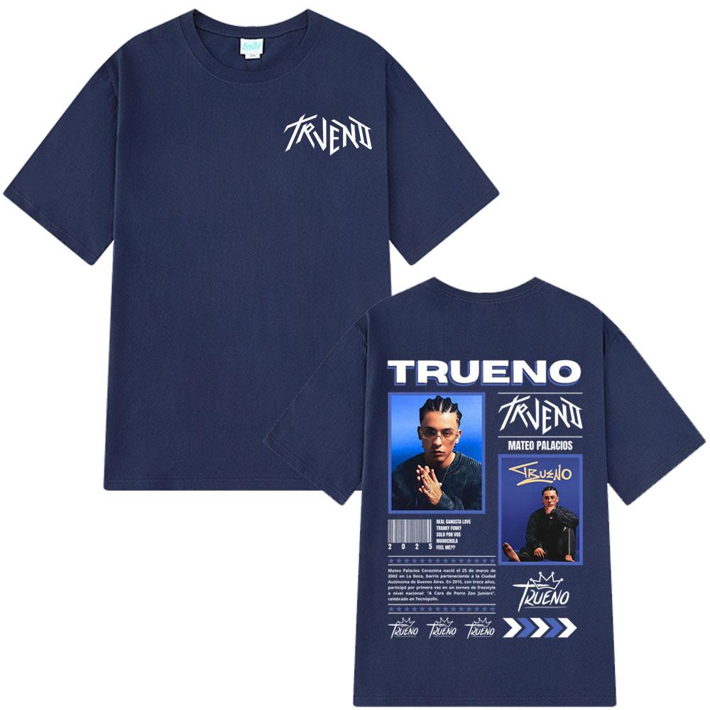 2025 Rapper Trueno Album Tour Merch Tshirt Men Women Short Sleeve Tee Shirt Streetwear 100 Pure Cotton Leisure Tshirt Y2k
