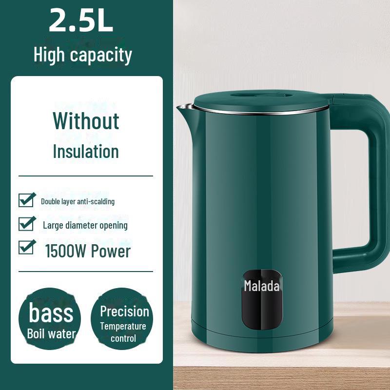 Умный электрический чайник объемом 2 л с изоляцией, автоматическим отключением и контролем температуры