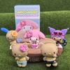 Фигурка Sanrio Аниме Хелло Китти Куроми Черная Кожа Китти Кот Мелоди Летний Отпуск на Морском Побережье Серия Сюрприз Коробка Игрушка Украшение Подарки для Детей