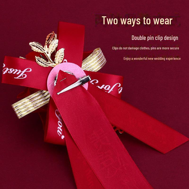 Полный свадебный набор бутоньерок: Жених, Лучший друг жениха, Невеста, Семья, Родители, Подружки невесты