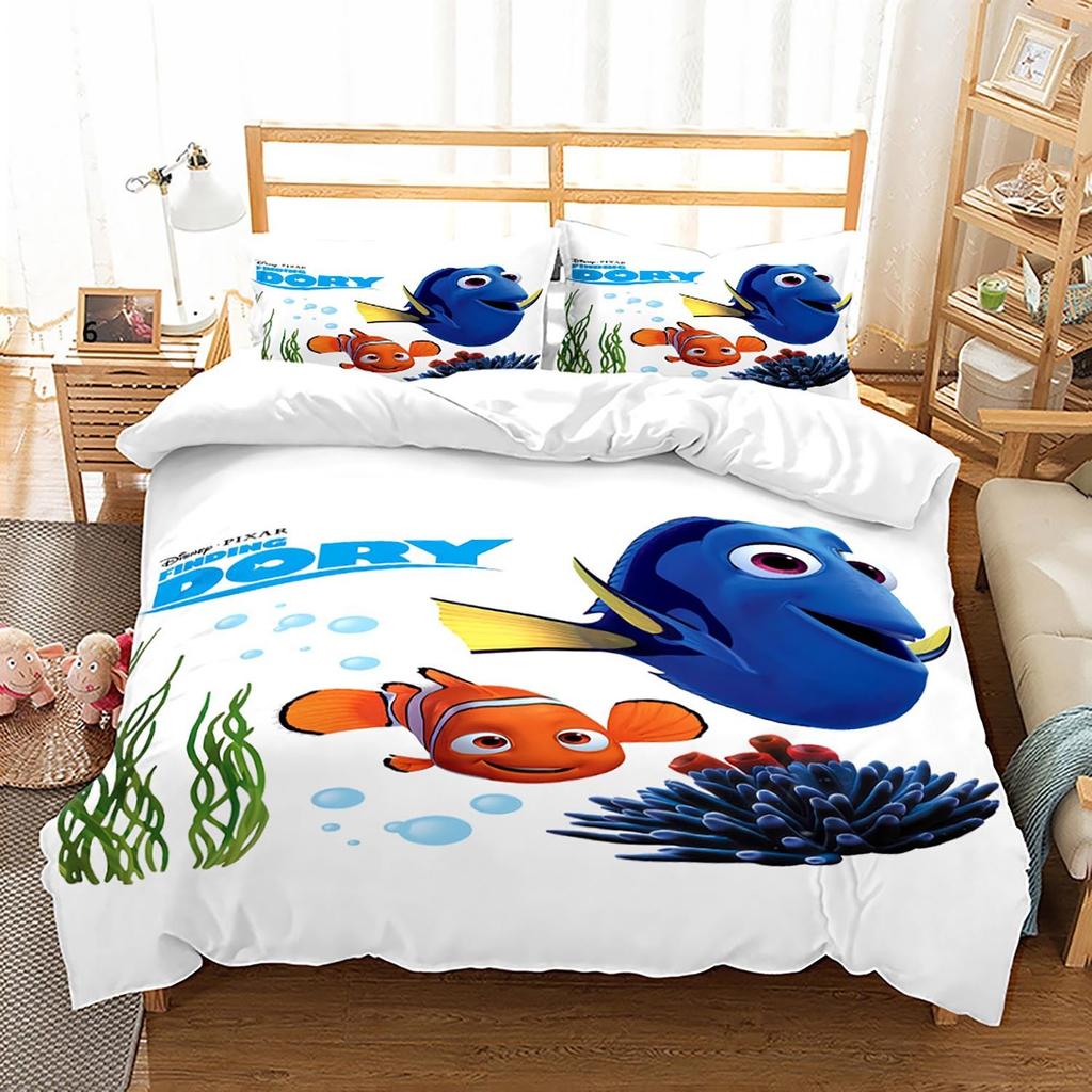 Finding Dory Nemo Bedding Sets Exquisite Bed Supplies Set Cartoon Duvet Cover Bed Comforter Set Bedding Set  Birthday Gift