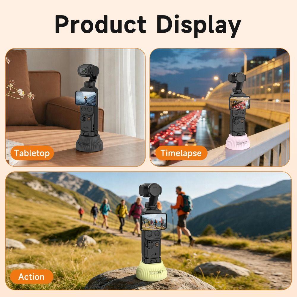 Adhesive Bottom Car Stand Holder Extension Mount for DJI Osmo Pocket 4 3 Action Camera Accessories