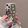 Зеркальный чехол с цветами для iPhone 11, чехол для iPhone 15 14 Pro 12 13 Pro Max X XS XR, милый противоударный мягкий чехол на заднюю панель