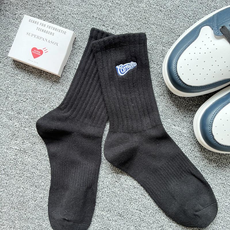 Cityboy Мужские модные носки до середины икры с мультяшной вышивкой - Спортивные носки с влагоотводящим эффектом для осени и зимы