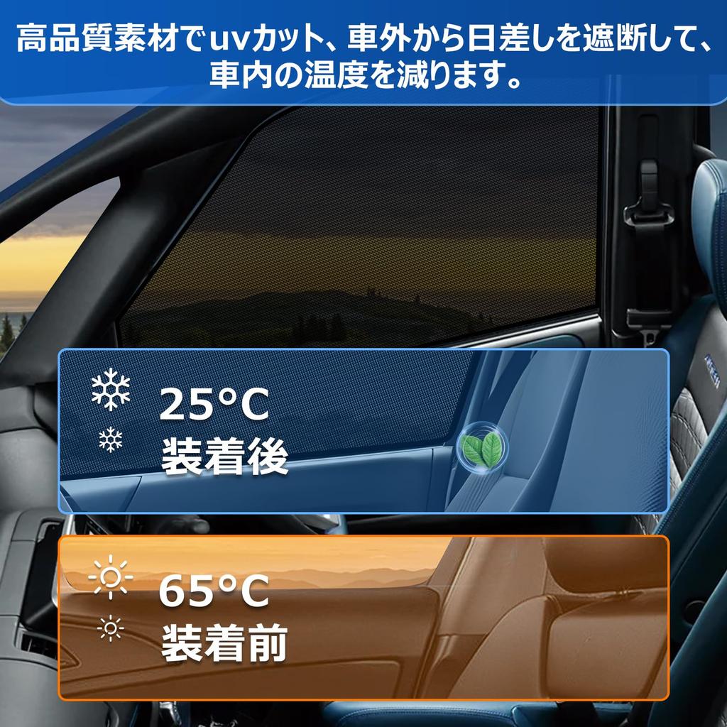BLUESEATEC Сетчатая шторка-солнцезащита для Nissan Serena C27 Боковое использование Боковые 2 шт. (H28.8-R4.11) - (Сторона водителя и пассажира) -