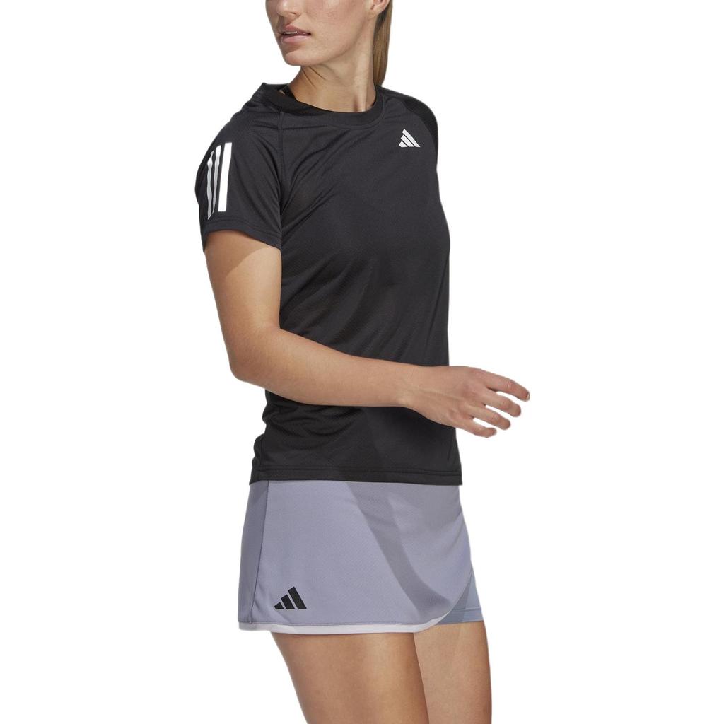 adidas Футболка Club Tennis с логотипом, удобная, повседневная, с круглым вырезом, с коротким рукавом, женская, черная HS1450
