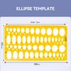 Circular Oval Ruler With Hollow Circle Cutting Durable Drawing Design Architect Template Drafting Ruler Template Measuring Ruler