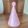 Children'S Birthday Hat Polka Dot Plaid Pompom Party Hat Baby Birthday Party Decoration Birthday Hat
