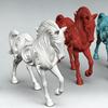 Полая статуэтка лошади, напечатанная на 3D-принтере, подходит для настольного стола, офиса, модель лошади, декор для ландшафта