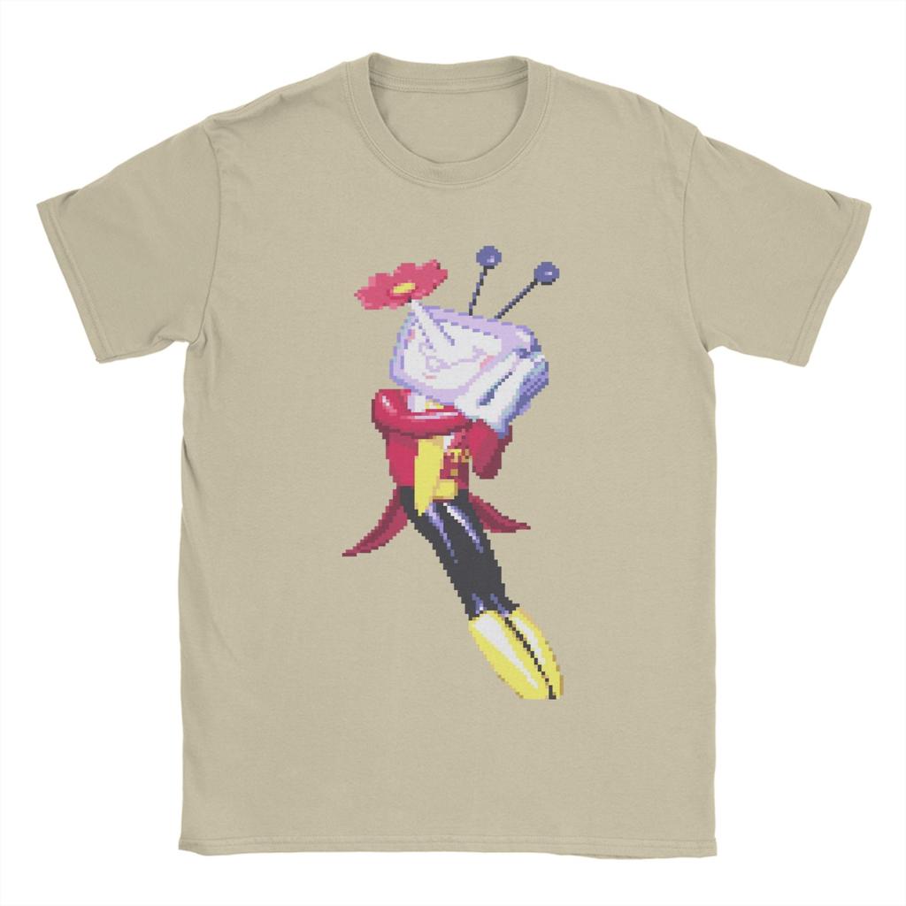 Tenna Blossom Deltarune Футболки Унисекс Чистый Хлопок Повседневные Футболки Круглый Воротник Футболки Короткий Рукав Одежда С Принтом