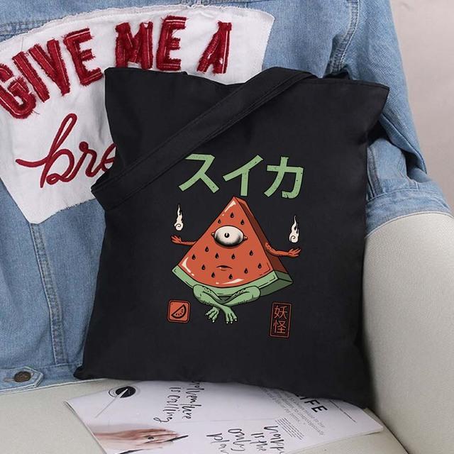 Женские складные сумки, сумки на плечо, повседневные сумки для покупок, сумки для девочек, экологически чистая холщовая сумка с забавным узором, большая сумка