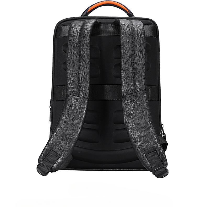 Мужской рюкзак из натуральной кожи, деловой рюкзак из коровьей кожи с замком отпечатков пальцев, большая вместимость, сумка для компьютера