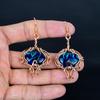 Dico Glass Earrings Gemstone Jewelry, 999 Copper Wire Wrapped Earrings, Handmade Beautiful Jewelry Earrings