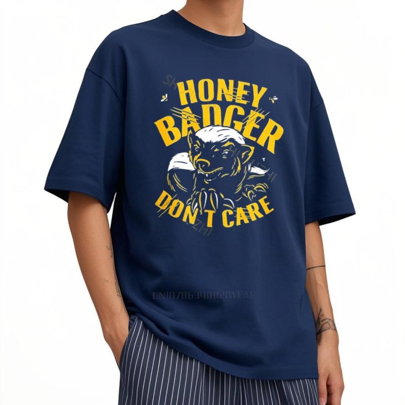 Мужская футболка Лето Мужская футболка Мужская футболка Neu Медоед Не Волнует Мужская Черная Футболка с Логотипом Бренд Топ Футболки Футболка