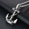 Cool Mens Stainless Steel Nautical Surfing Beach Anchor Pendant Necklace Men