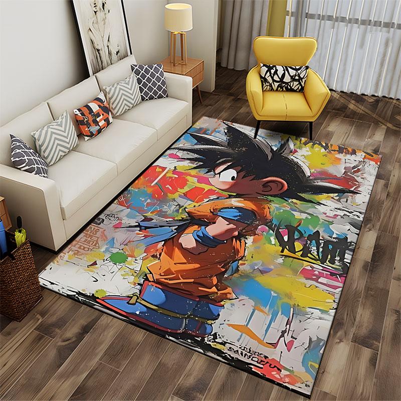Anime Hero Graffiti Art Carpet suitable as a non-slip mat for the living room or bedroom sofa