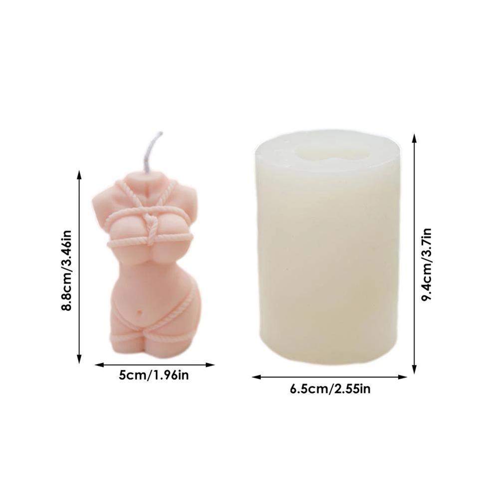 Silicone Human Body Candle Mold Body Art Silicone Mould 3D Female Woman Making Wax Mould Hand Soap