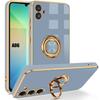 Case for Samsung Galaxy A06, Silicone Protection with 360 Degree Rotating Ring - Blue