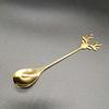 Creative Spoon Antlers Shape Stainless Steel Coffee Spoon Dessert Spoon Ice Christmas Antlers Tea Tiny Stirring Spoons