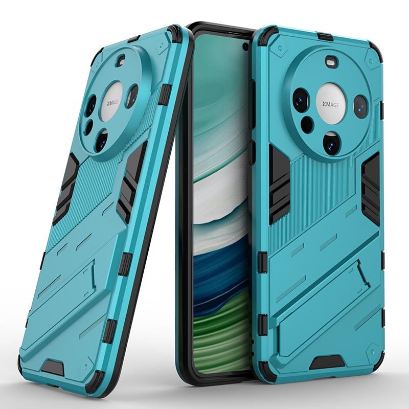 For Huawei Mate 60 50 50E 40 40E Pro Plus Punk Armor Shockproof Bumper Rugged Rubberized PC Fitted Kickstand Case Stand Holder Cover Shell