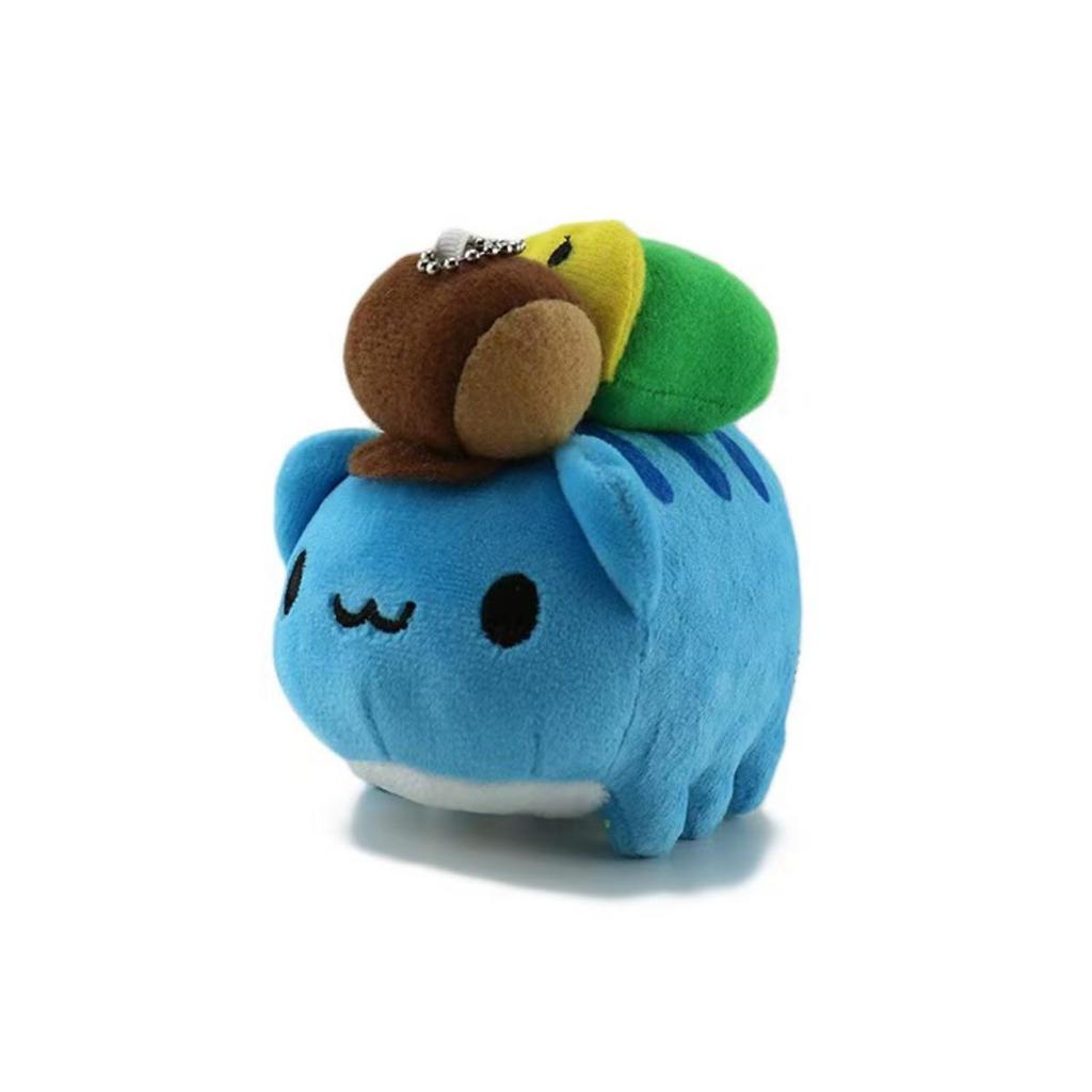Bugcat Capoo Plush Toys Keychain Cute Blue Cat Erpillar Soft  Stuff Animal Bag Accessories Pendant For Birthday Gift