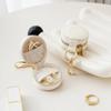 Round Mini Jewelry Box Necklace Display Ring Packaging Box Portable Travel Bag  Travel