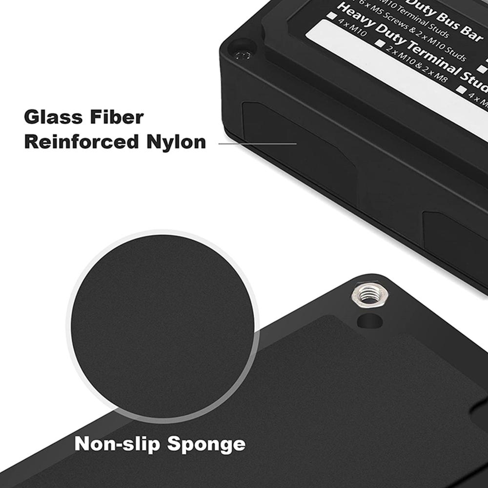 Наивысшая номинальная сила тока, 48 В постоянного тока, 200 А, 4xM10, распределительные шпильки, сверхмощная модульная конструкция, органайзер для автомобильной шины, кабельный органайзер