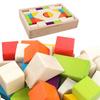 A Set Smooth Edges Wooden Block Set Safe Material Shape Recognition Toy  Young Children