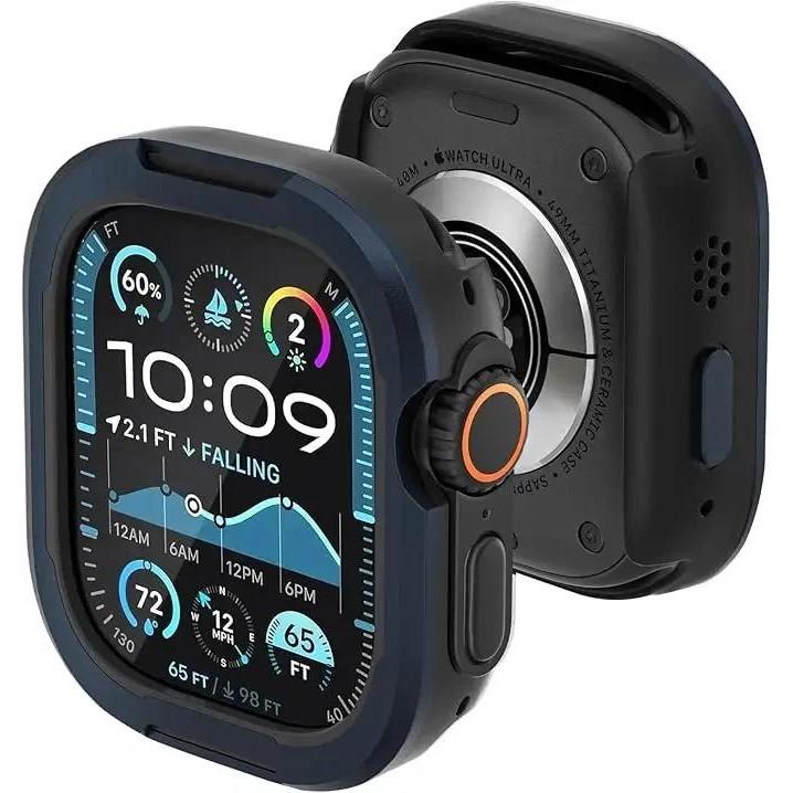 Металлическая + ТПУ Защитная Рамка Чехол Для Apple Watch 49мм 45мм 44мм 40мм 41мм Для iWatch Серии 10 9 8 7 6 5 4 SE Ultra 2 49мм