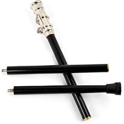 Телескопическая трость для ходьбы с хромированной отделкой, деревянная трость, складная палисандровая трость в стиле стимпанк