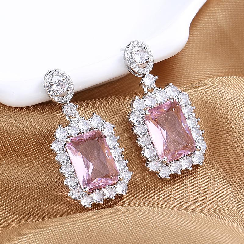 Lindon Women Copper Alloy Zircon Earrings Drop Earrings For Women Wedding Party Gifts