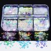 6 сеток/коробка для украшения ногтей, не падающие модные ПЭТ нежные мечтательные поляризованные световые аксессуары, блестки для вечеринки