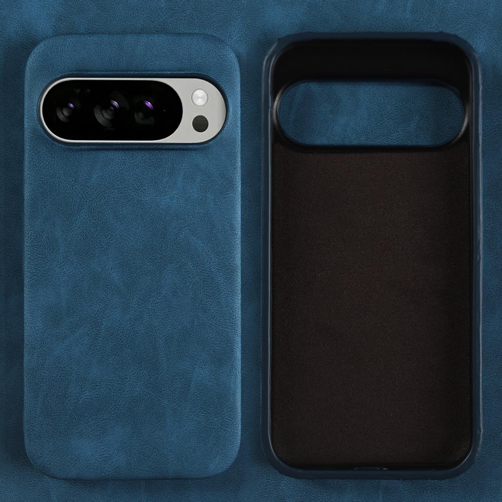 Модный однотонный кожаный чехол для Google Pixel 10 9 Pro XL 8 8A 7 7A 6 6A Pro, роскошный противоударный бронированный жесткий задний чехол, Funda