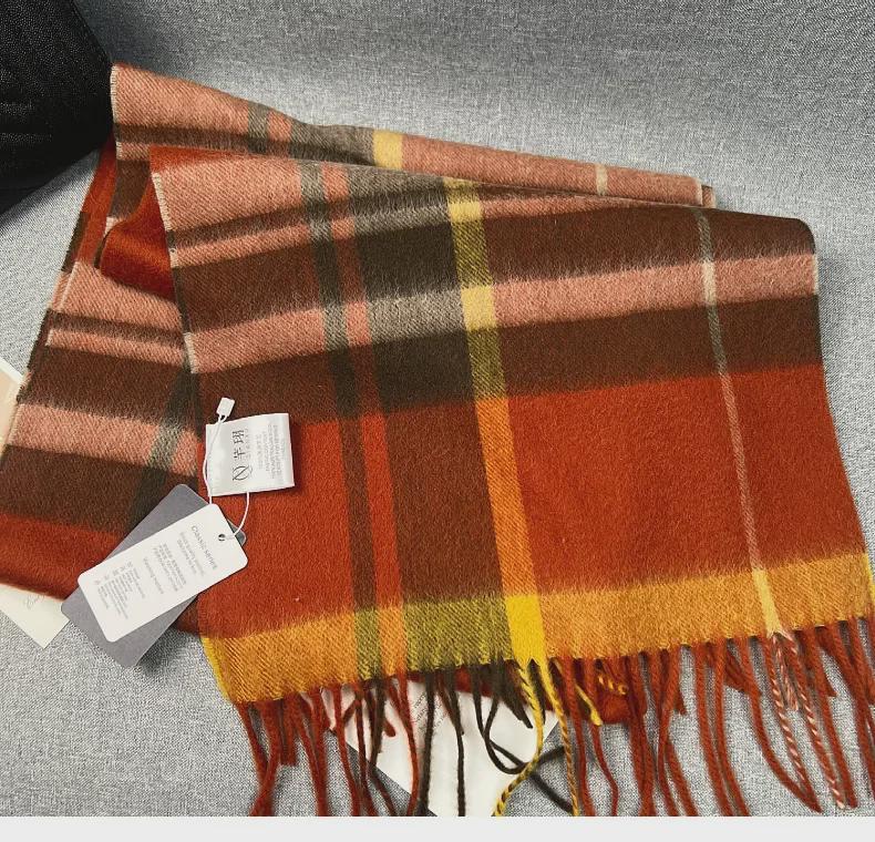 2024 Women's Winter British Style Scarf: 100% Pure Australian Wool, High-End & Warm