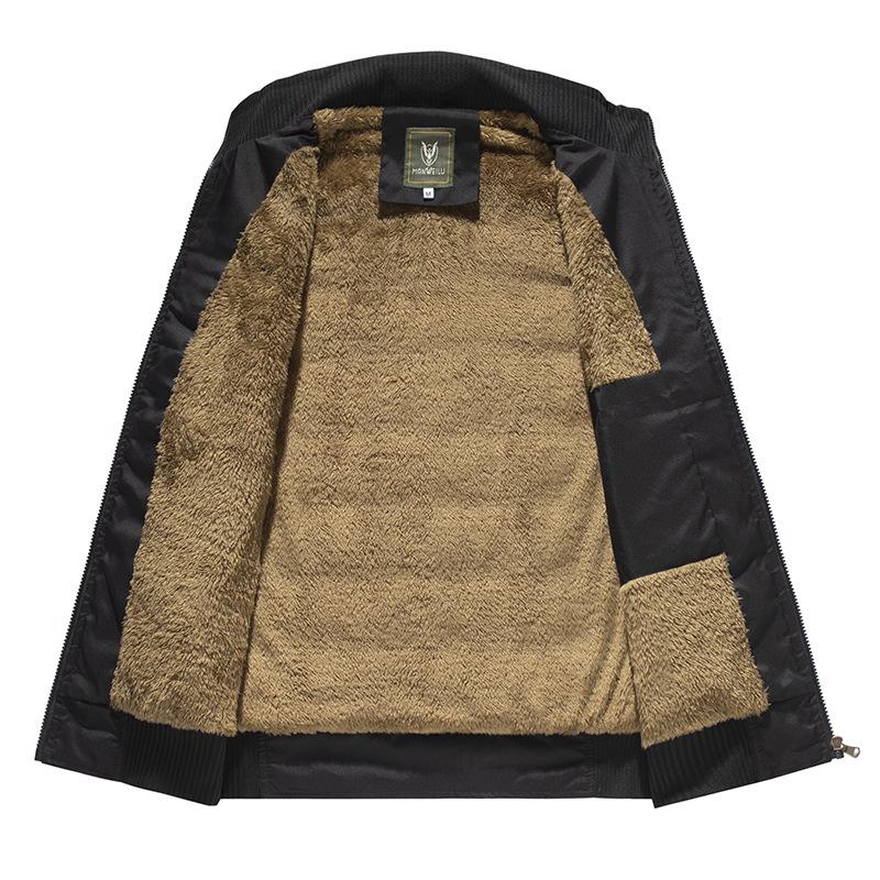 Мужская флисовая подкладка, ветрозащитная, водонепроницаемая, большого размера, куртка без рукавов со стоячим воротником для среднего и пожилого возраста, защита тепла для сердца