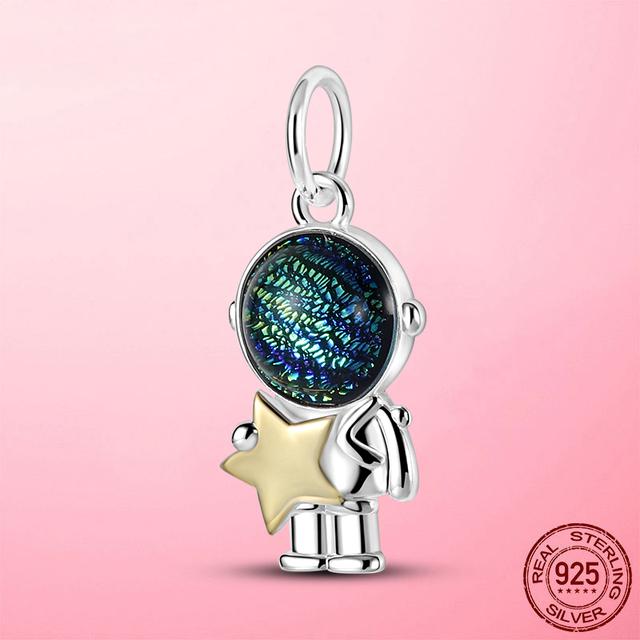 Коллекция Звезд Серебро 925 пробы Шармы Путешествие в Галактику Подходят для Оригинального Модного Браслета Серебро 925 Ювелирные изделия